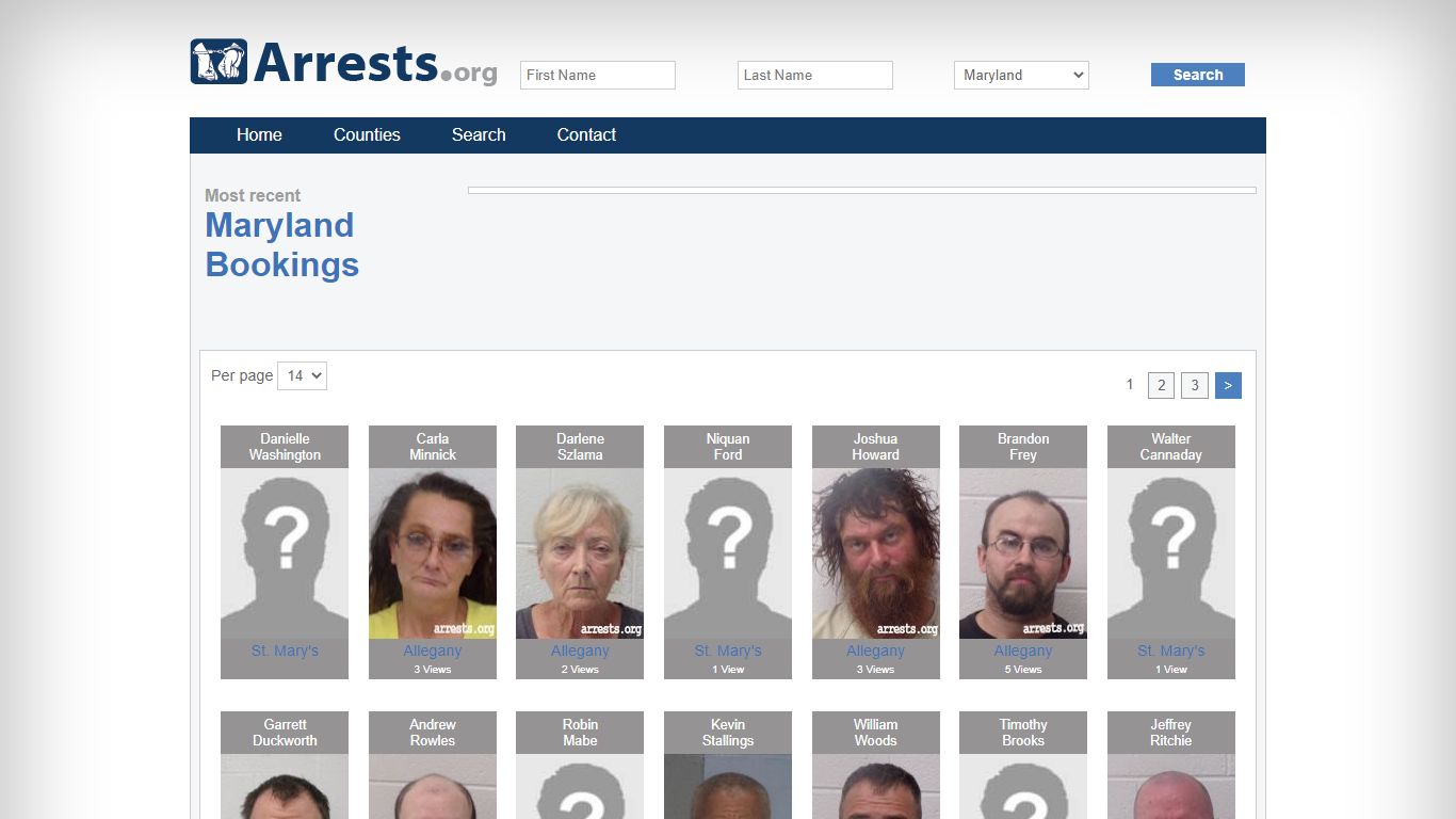 Maryland Arrests and Inmate Search